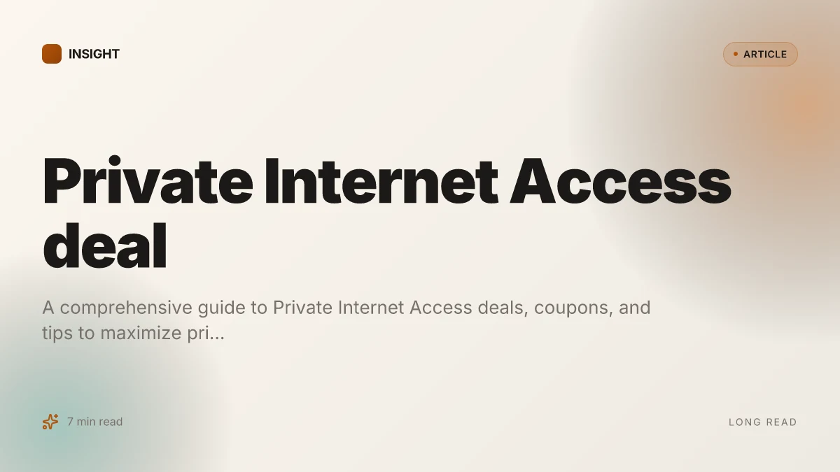 Private Internet Access deal