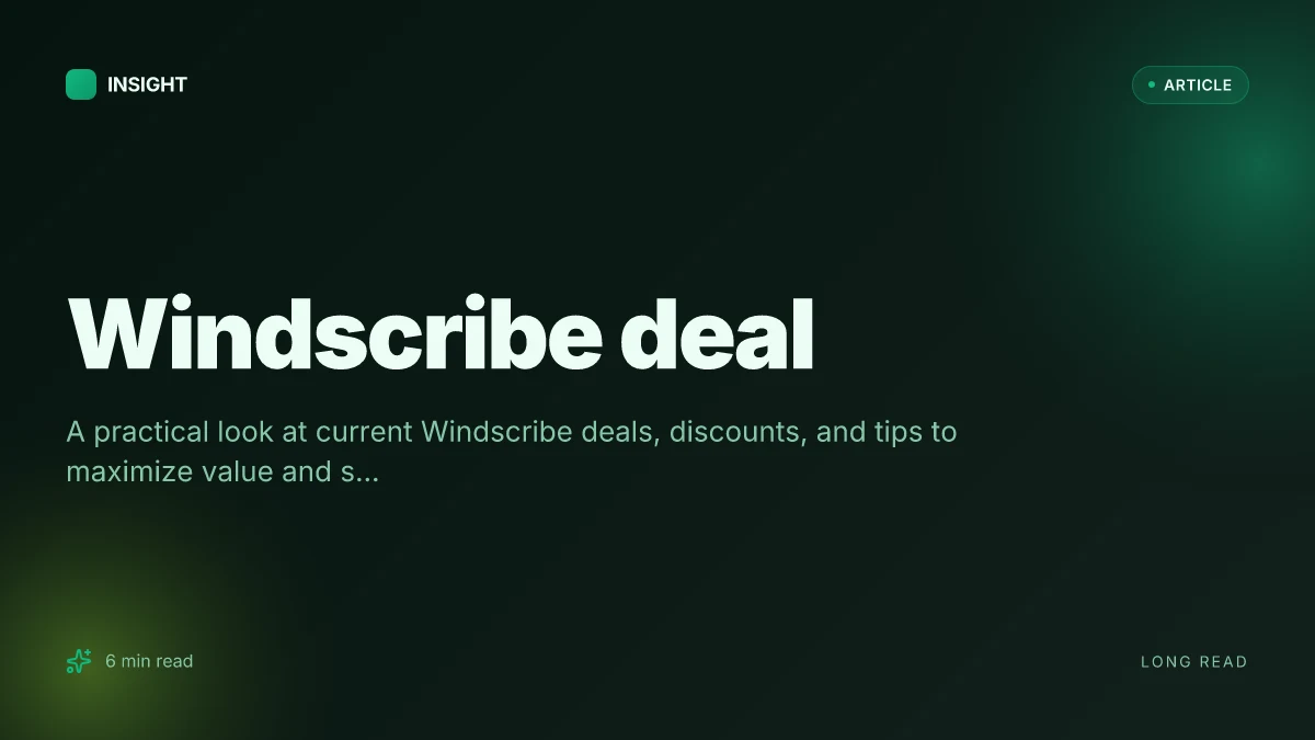 Windscribe deal